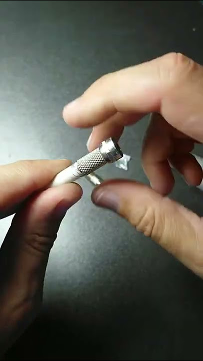 Satisfying TV Antenna Connector Installation #shorts