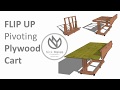 Flip Up Pivoting Plywood Cart - Reclaimed 2x4s Flip Up Pivoting Plywood Cart - Reclaimed 2x4s