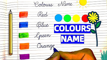 Colours Name In Cursive Handwriting | Cursive Writing For Beginners