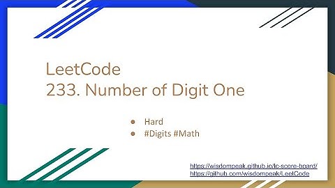 【每日一题】LeetCode 233. Number of Digit One