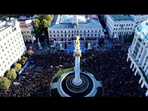 \"ქართული ოცნების\" აქცია ერთ  საათში დასრულდა