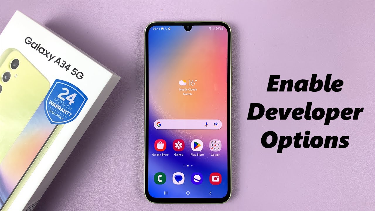 Samsung Galaxy A34 5G How To Enable Developer Options and USB Debugging