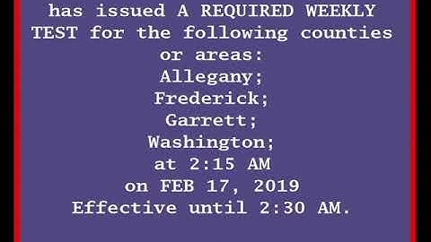 EAS Mock: Xfinity Required Weekly Test