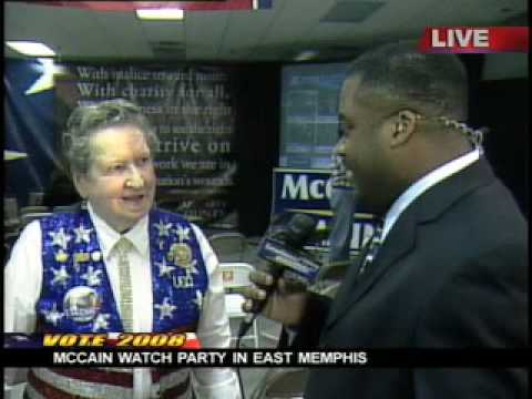 McCain supporters in Memphis party like rock stars.