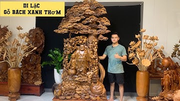 Cụ Di Lặc gỗ bách xanh thơm to khủng giá cực êm. Liên hệ: 0836.77.66.88