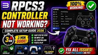 RPCS3 Controller Setup 2026 Controller Not Working 100 Fix 3 Min Guide