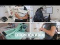 Entrepreneur Vlog | Heat Press T-Shirts & Masks | Packaging Orders | Work Motivation! *no talking*