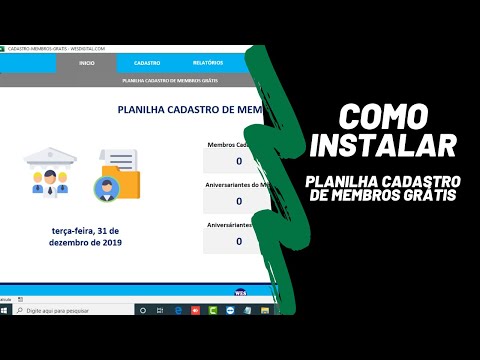 Como Instalar Planilha Cadastro de membros Grátis