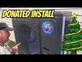 Christmas Eve Heat Pump Donation: Mikey Pipes &amp; ACIQ Restore Heat for a Family in Need