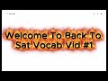 SAT vocab Sample 1