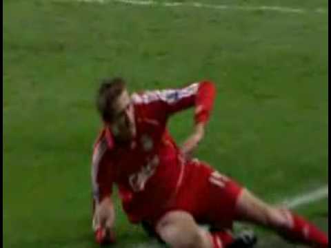 peter crouch makes a foul on john obi mikel..