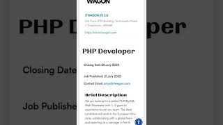PHP Developer @urgent_job_vacancy #immediatejoiners #recruitmentexperts #vacancy #placement