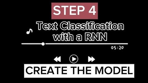 Create the model - Text Classification with a RNN