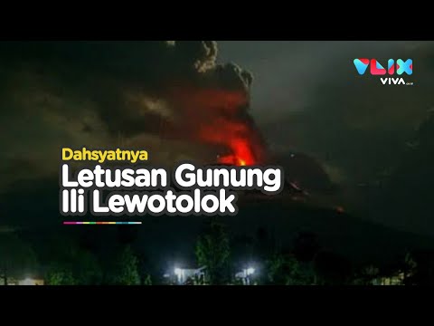 Detik-detik Gunung Ili Lewotolok  Meletus, Warga Berlarian Panik