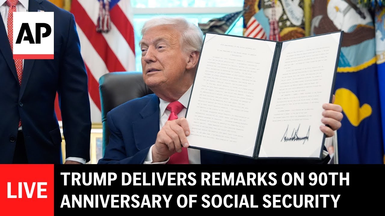 LIVE: Trump delivers remarks on 90th anniversary of Social Security