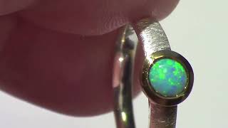 ブラックオパール リング17-18号 - オパール専門店 Flashfire-Opals-Japan