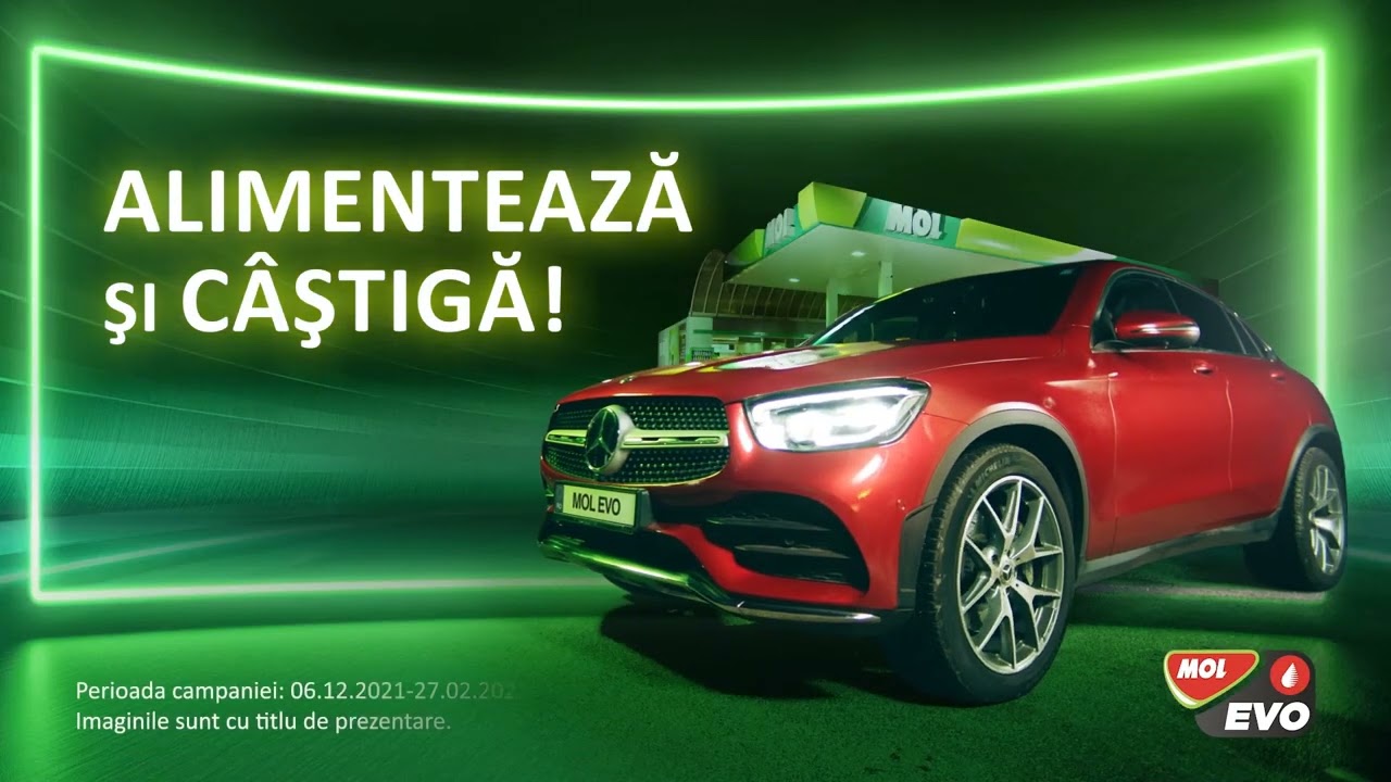 Alimentează cu MOL EVO și câștigă un Mercedes Benz GLC! 🚘