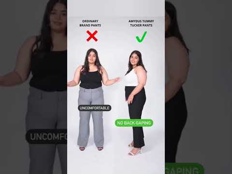 Amydus Tummy Tucker Pants vs Ordinary Brand Pants for Plus Size Women #plussize #plussizefashion