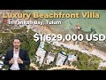 Villa luminosa  luxury beachfront villa in tulum  available at 1629m usd