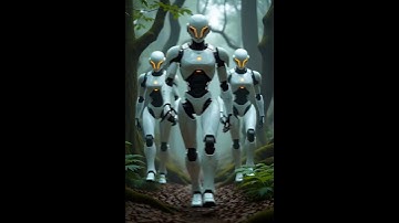 Robots in the mysterious forest #robot