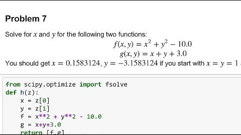 Python Symbolic and Numeric Solutions