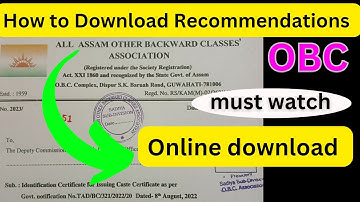 How to download Recommendations for issuing caste certificate in Assam/ Caste certificate in 2023