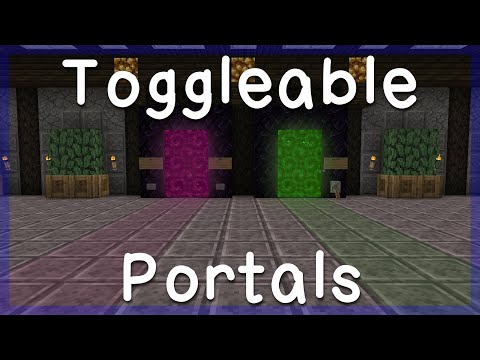 2 Toggleable Nether Portal Designs for 1.16!! TUTORIAL: Minecraft Redstone Contraptions