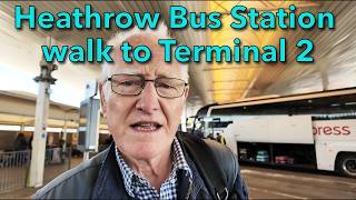 Heathrow Bus Station to Terminal 2 WALKING Guide ✈️ | Step-by-Step (Avoid Getting Lost!)