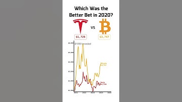 Tesla vs Bitcoin: $1,000 Invested in 2020 📈  #tesla  #bitcoin