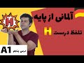 آلمانی به فارسی از پایه و صفر درس پنجم H الفبای آلمانی و تلفظ حروف 