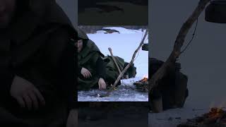 60 h Winter Bushcraft - A-Frame Bucksaw - One Lavvu Canvas Poncho #shelterbuilding #outdoorlife