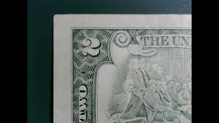 2003 A $2 Bill Broken ladder Serial number