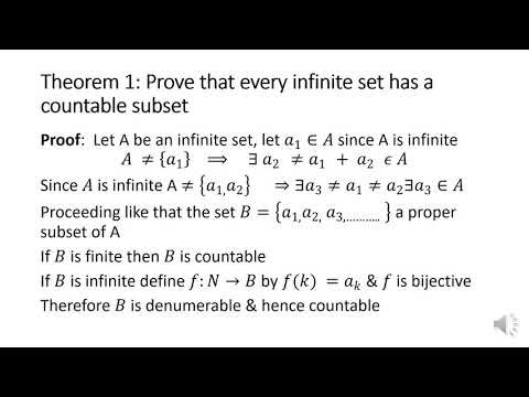 Theorems on countable