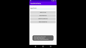 Android Read and Write Internal Storage Example