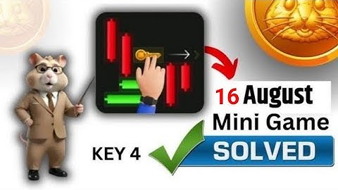 16 AUGUST 🥳 MINI GAME COMPLETE STEP HAMSTER KOMBAT|AAJ MINI GAME KAISE PAR KARE MINI GAME PLAY TODAY