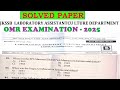 TODAY'S FULLY SOLVED JKSSB LABORATORY ASSISTANT (CULTURE DEPARTMENT) 2025 OMR PAPER WITH ANSWER KEY