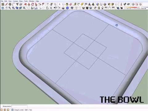 Creating a Skate Park in Sketchup Tutorial 3 - The Bowl