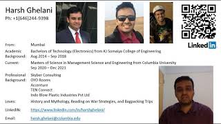 Harsh Ghelani - Introduction For Applied Systems Engineering Class