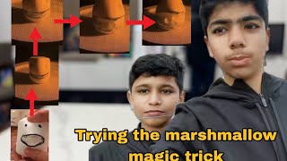 Trying the marshmallow magic trick 😋 🪄 ✨.