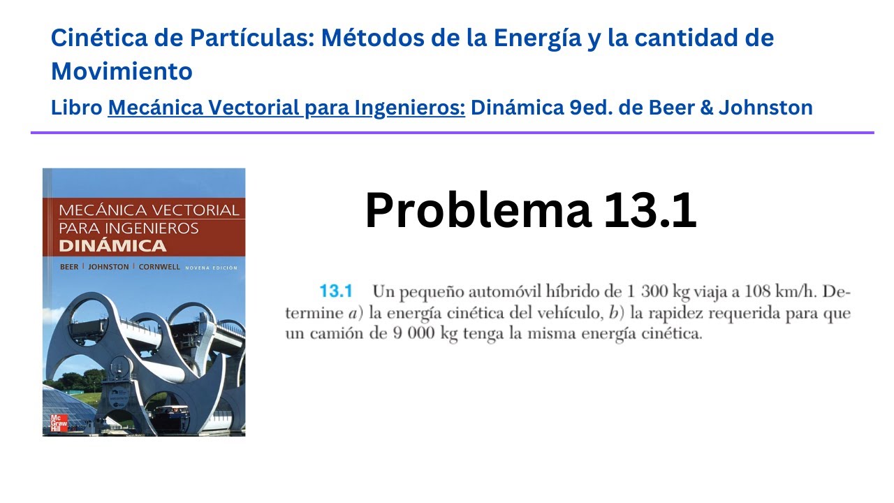 Problema 13.1 - Mecánica Vectorial para Ingenieros - Dinámica - Beer