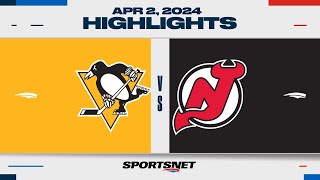 NHL Highlights | Penguins vs. Devils - April 2, 2024