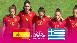 Spain vs Greece Women's Sub 19 - Uefa Women's U19 Championship