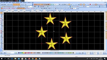 Tutorial wilcom, Cara Desain Bordir BINTANG Outline Otomatis #wilcom_e2 #wilcomembroidery