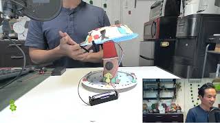 Spinning Robot Tree Carousel project prototype using a switch