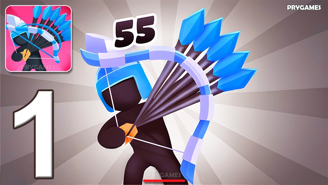 Merge Archers: Bow and Arrow - Gameplay Walkthrough Part 1 - Stickman Merge Archers (Android, iOS)