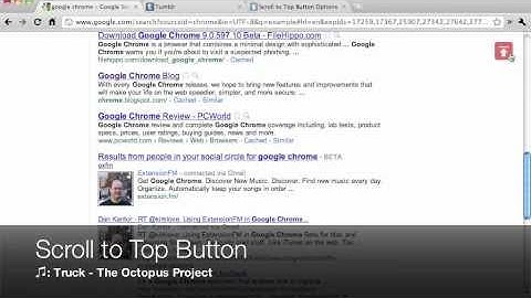 Scroll to Top Button Demo (Google Chrome Extension)