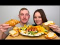 МУКБАНГ ЗАВТРАК ЯИЧНИЦА КРУАССАН много овощей ответы на вопросы MUKBANG BREAKFAST EGGS CROISSANT