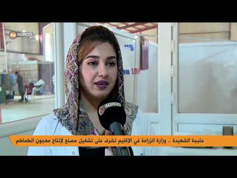 حلبجة الشهيدة وزارة الزراعة في الإقليم تشرف على تشغيل مصنع لإنتاج معجون الطماطم