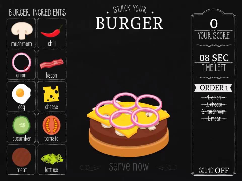 cooking game video-Burger Maker - YouTube