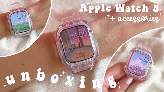 Unboxing My New Apple Watch Series 8  Cute Accessories (aesthetic and cozy)